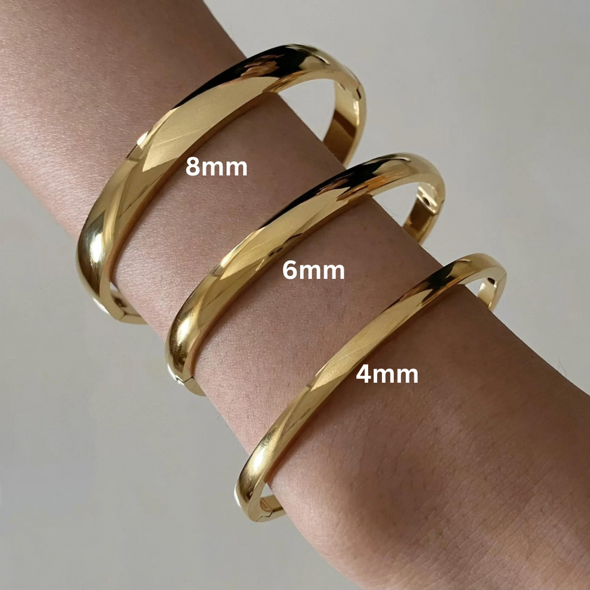 Fjorna | Women's Bracelet Gold Stainless Steel Adjustable Cuff 3