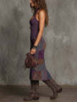 Knit Halter Neck Midi Dress For Women