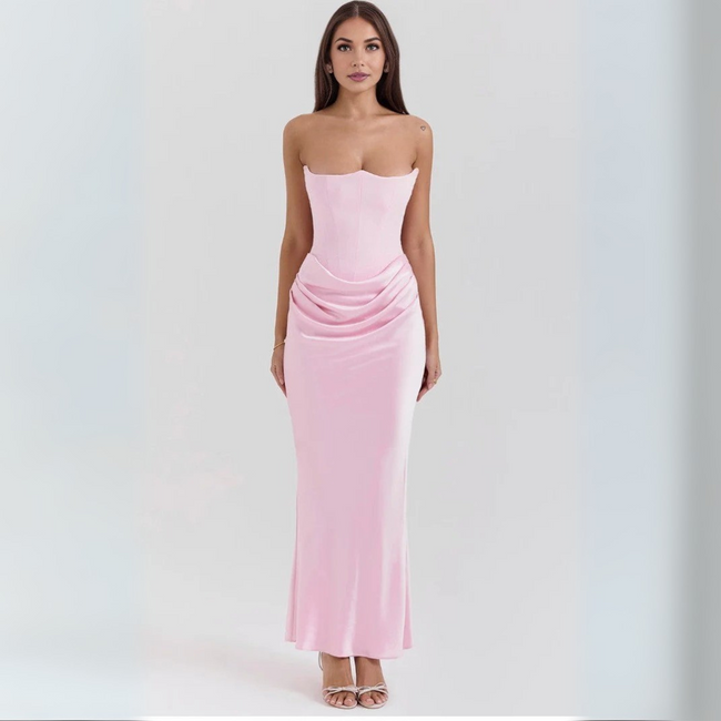 FJØRNA Studio | Women's Corset Dress Black Elegant