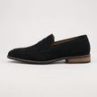 Men's elegant suede summer slip-on loafers by FJØRNA, showcasing stylish men's shoes with a sleek slip-on design and soft suede material.