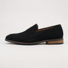 Men's elegant suede summer slip-on loafers by FJØRNA, showcasing stylish men's shoes with a sleek slip-on design and soft suede material.