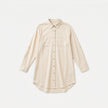 Women's oversized linen shirt dress by FJØRNA, button-down style, relaxed fit, light and breathable fabric, casual summer dress