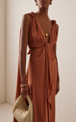 Ocean Mysteries Draped Maxi Dress