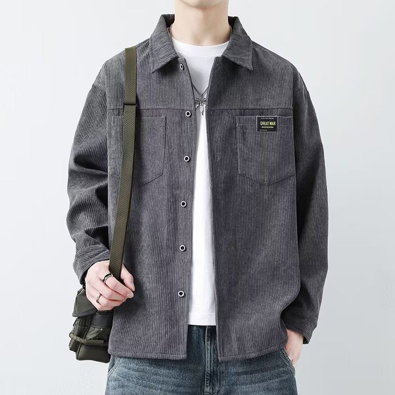 Casual Corduroy Jacket Black