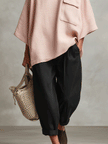 FJØRNA women's lightweight summer trousers with tapered ankle length, relaxed fit, and casual style in soft fabric.