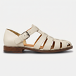 Men's Leather Closed Toe Fisherman Sandals by FJØRNA, showcasing black leather sandals with closed toes and adjustable straps.