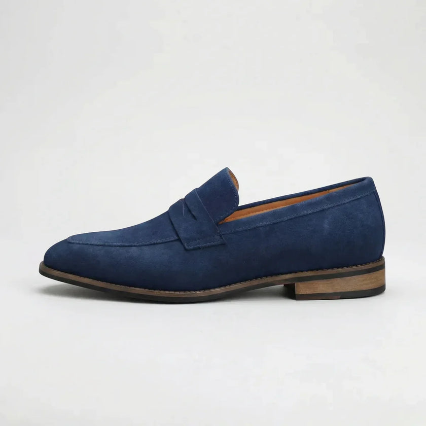 Men's FJØRNA suede summer slip-on loafers, elegant and stylish, featuring a smooth slip-on design and casual yet refined look.