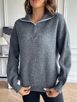 Chic Half-Zip Sweater - 3