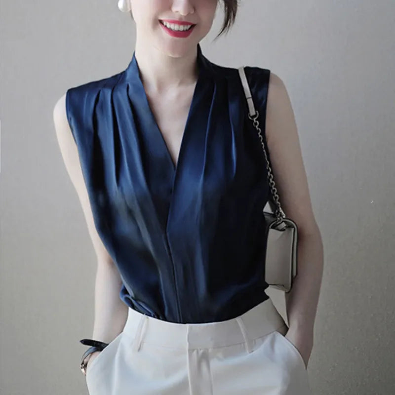 Sleeveless Wrap Top Women