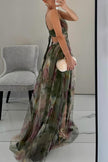 FJØRNA elegant women's evening dress with flowy fabric, stylish design, suitable for formal occasions and evening events.