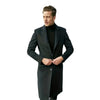Elegant Button-Up Wool Coat for Men