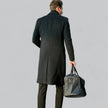 Elegant Button-Up Wool Coat for Men