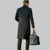Elegant Button-Up Wool Coat for Men