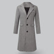 Elegant Button-Up Wool Coat for Men