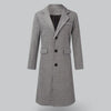 Elegant Button-Up Wool Coat for Men