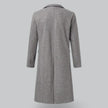 Elegant Button-Up Wool Coat for Men