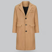 Elegant Button-Up Wool Coat for Men