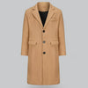 Elegant Button-Up Wool Coat for Men