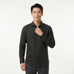 Men's long sleeve cotton button-down shirt by FJØRNA, shown in a classic fit with a collar and button front.