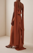 Ocean Mysteries Draped Maxi Dress