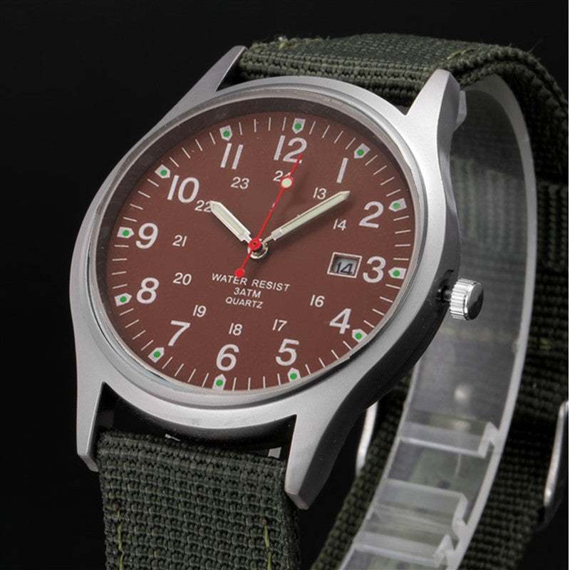 Military Style Calendar Watch