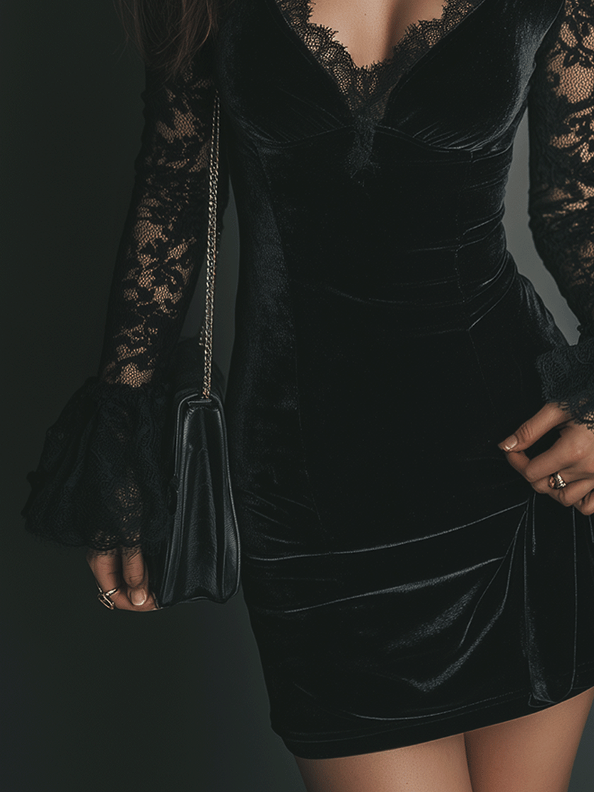 Velvet Mini Dress | Evening Dress
