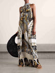 Unique Retro Gorgeous Pattern Print Women's Maxi Dress - Summer