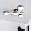 Semi-Flush Modern Halo LED Ceiling Light