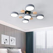 Semi-Flush Modern Halo LED Ceiling Light