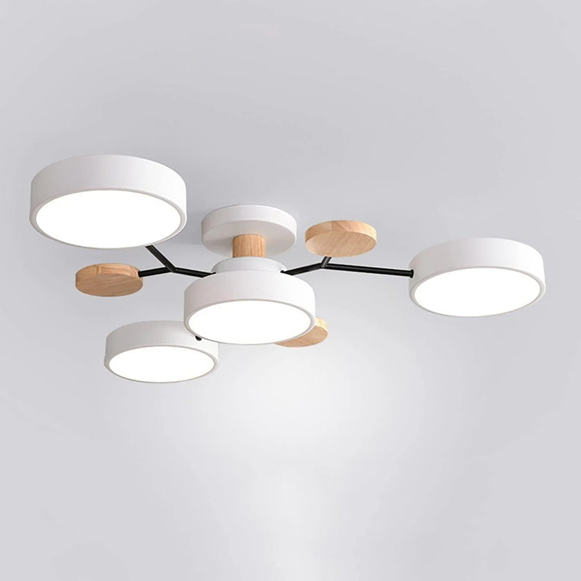Semi-Flush Modern Halo LED Ceiling Light