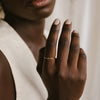 Luna | Tiny Birthstone Ring in 925 Sterling Silver