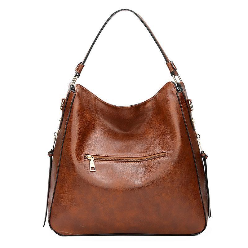 Amelia - Spacious Vegan Leather Hobo Shoulder Bag with Pouch