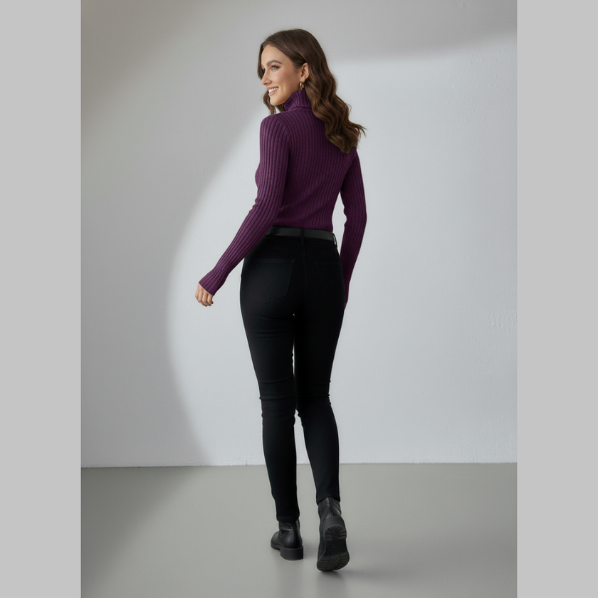 Women's Ribbed Turtleneck Sweater