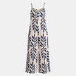 FJØRNA women's two-piece suit set with wide-leg tropical print, featuring a stylish top and matching pants for a vibrant look.