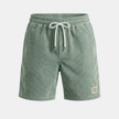 Men's FJØRNA corduroy shorts with drawstring waist, showcasing a casual fit and textured fabric in a neutral color.