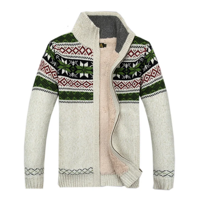 Oliver – Christmas Jumper Mens - Cozy Velvet | Cardigan 11