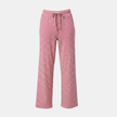 Women’s FJØRNA striped drawstring trousers with a relaxed fit and casual style, featuring vertical black and white stripes.