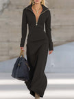 Pink V-Neck Maxi Dress | Evening Dress
