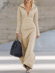 Pink V-Neck Maxi Dress | Evening Dress