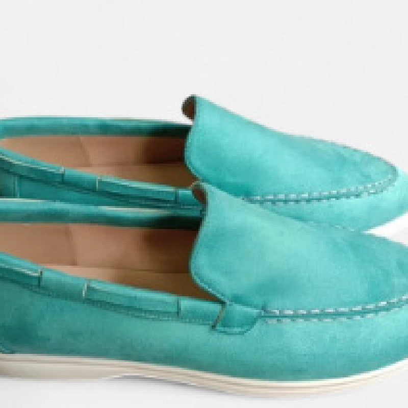 Casual Loafers Flat Heel Black - 8