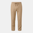 FJØRNA men's cotton linen trousers with drawstring, relaxed fit, casual pants, lightweight and comfortable for everyday wear