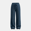 Women’s lightweight cotton wide-leg trousers by FJØRNA, casual and comfortable pants with flowing fit and relaxed style.