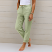 FJØRNA Lori™ premium breathable pants with elastic waistband, showcasing lightweight fabric and comfortable fit for everyday wear.