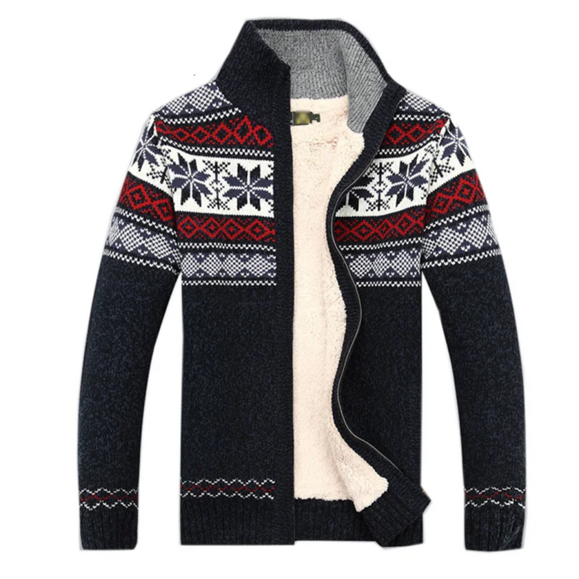 Oliver – Christmas Jumper Mens - Cozy Velvet | Cardigan 12