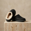 FJØRNA men's slip-on slippers, comfortable casual shoes with soft fabric upper and rubber sole, ideal for indoor wear