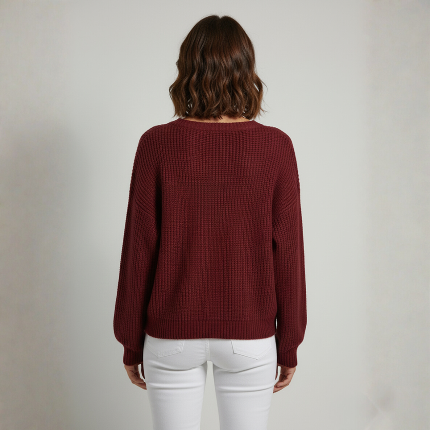 Casual Pullover Sweater Pink