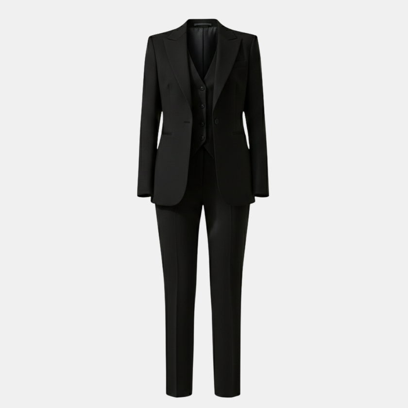FJØRNA women's tailored co-ord set featuring stylish matching pants and top in a sophisticated design.