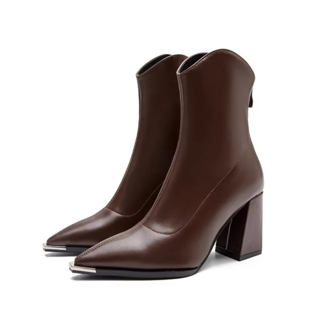 Black Chelsea Boots with Chrome Tip - 2