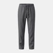 FJØRNA men's linen blend straight leg trousers with drawstring waist and relaxed fit, shown in a neutral color.