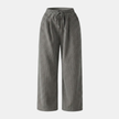 FJØRNA men's corduroy wide-leg trousers in relaxed fit, showing beige textured fabric and stylish relaxed silhouette.